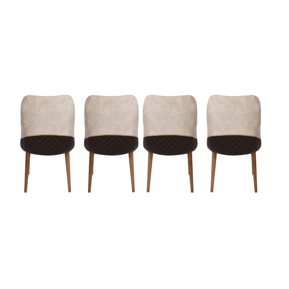 Set Stolica Nova 071 V4 Cream Walnut (4 komada) slika 4