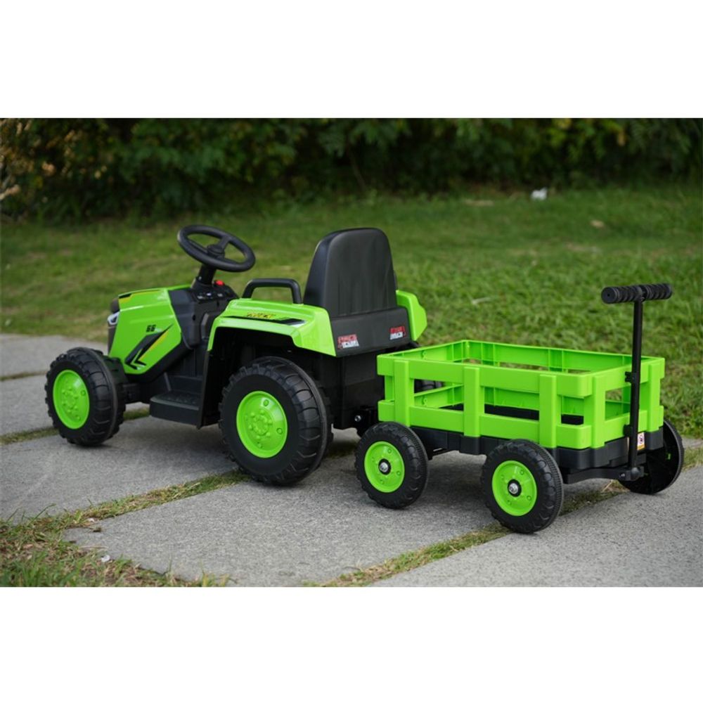 Traktor na akumulator sa prikolicom, Zeleni 3450033 slika 4