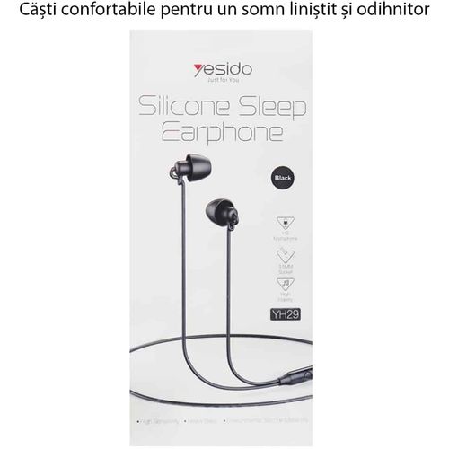 Yesido - Stereo slušalice (YH29) - Jack 3,5 mm s mikrofonom, 1,2 m - crne slika 5