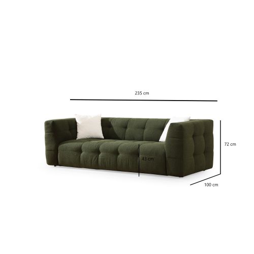 Cady - Green Green 3-Seat Sofa slika 6