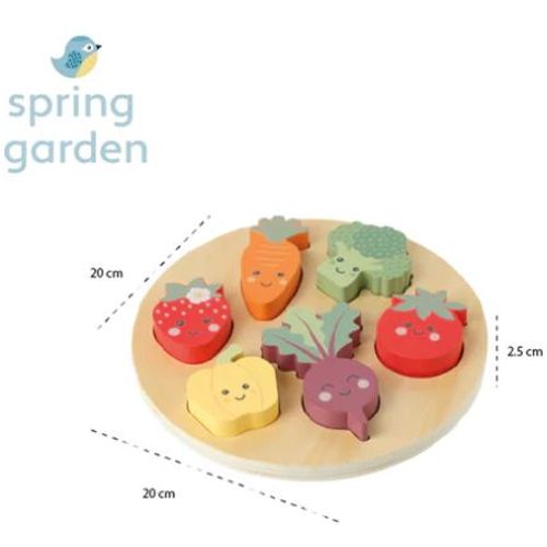 Orange tree toys Drvena umetaljka sa oblicima - povrće slika 4
