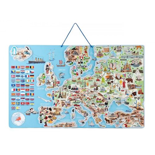 Woody 3u1 magnetna karta Europe i društvena igra na engleskom slika 5