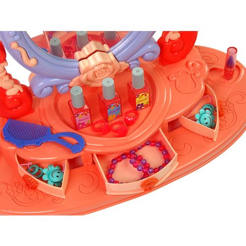 Dječji toaletni stolić s ogledalom crveni slika 3
