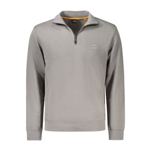 HUGO BOSS MEN'S ZIP-UP SWEATSHIRT GREY