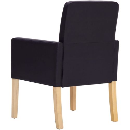 Blagovaonske stolice od umjetne kože 2 kom tamnosmeđe slika 13