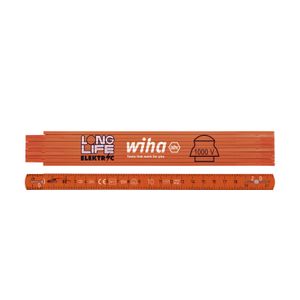 Wiha 42068 VDE izolovani sklopivi metar LongLife®, 2 m metrički, 10 segmenata, narandžasta