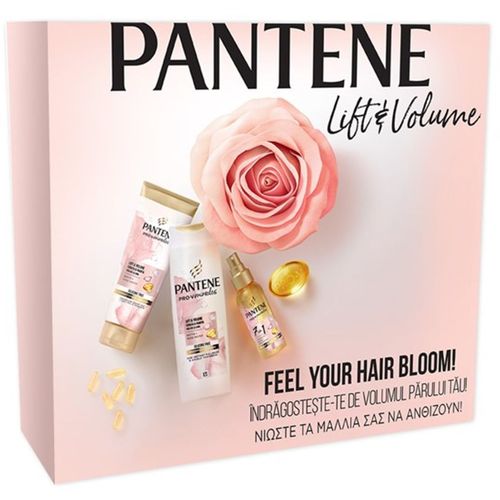 Pantene poklon set Rose gold (šampon 300ml + regenerator 300ml + ulje 100ml)  slika 1