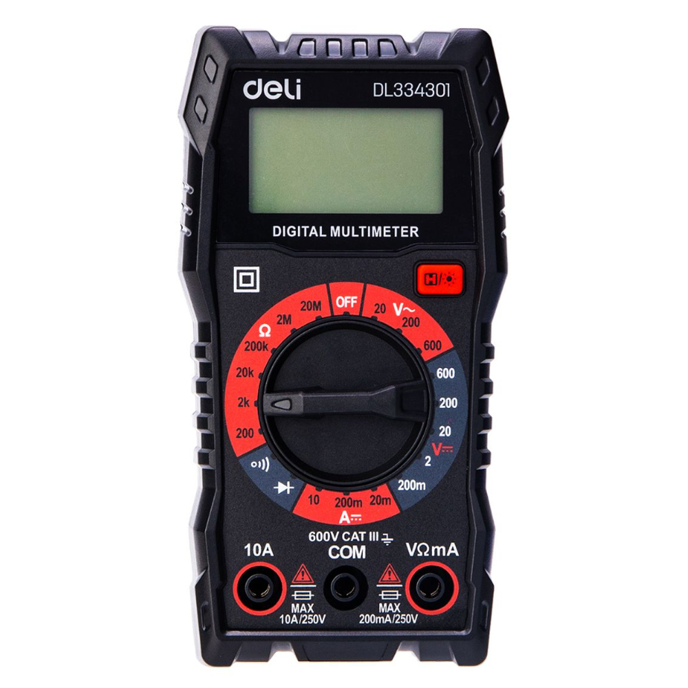 Deli Digitalni multimetar CATIII 600V EDL334301 slika 1
