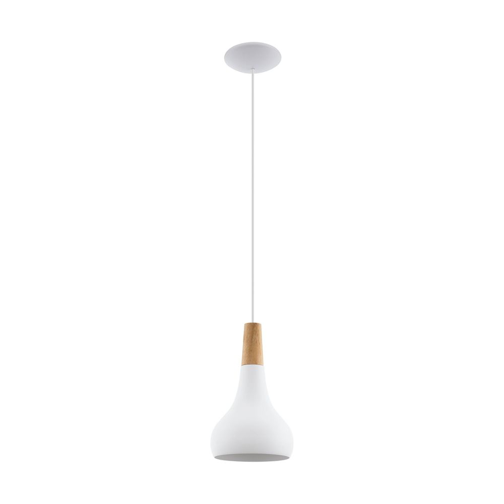 Eglo Sabinar Visilica - E27, Ø180 mm, Drvo/Bijela slika 1