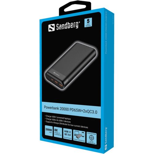 Powerbank Sandberg 420-62 20000mAh 65W+2xQC3.0 slika 2