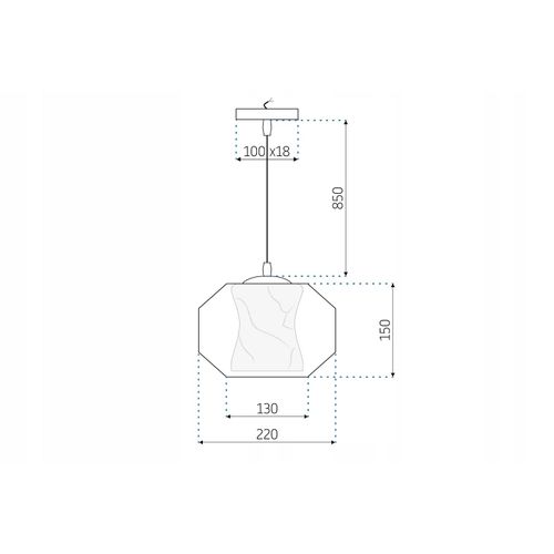 TOOLIGHT VISEĆA STROPNA SVJETILKA WHITE MARBLE APP908-1CP slika 11