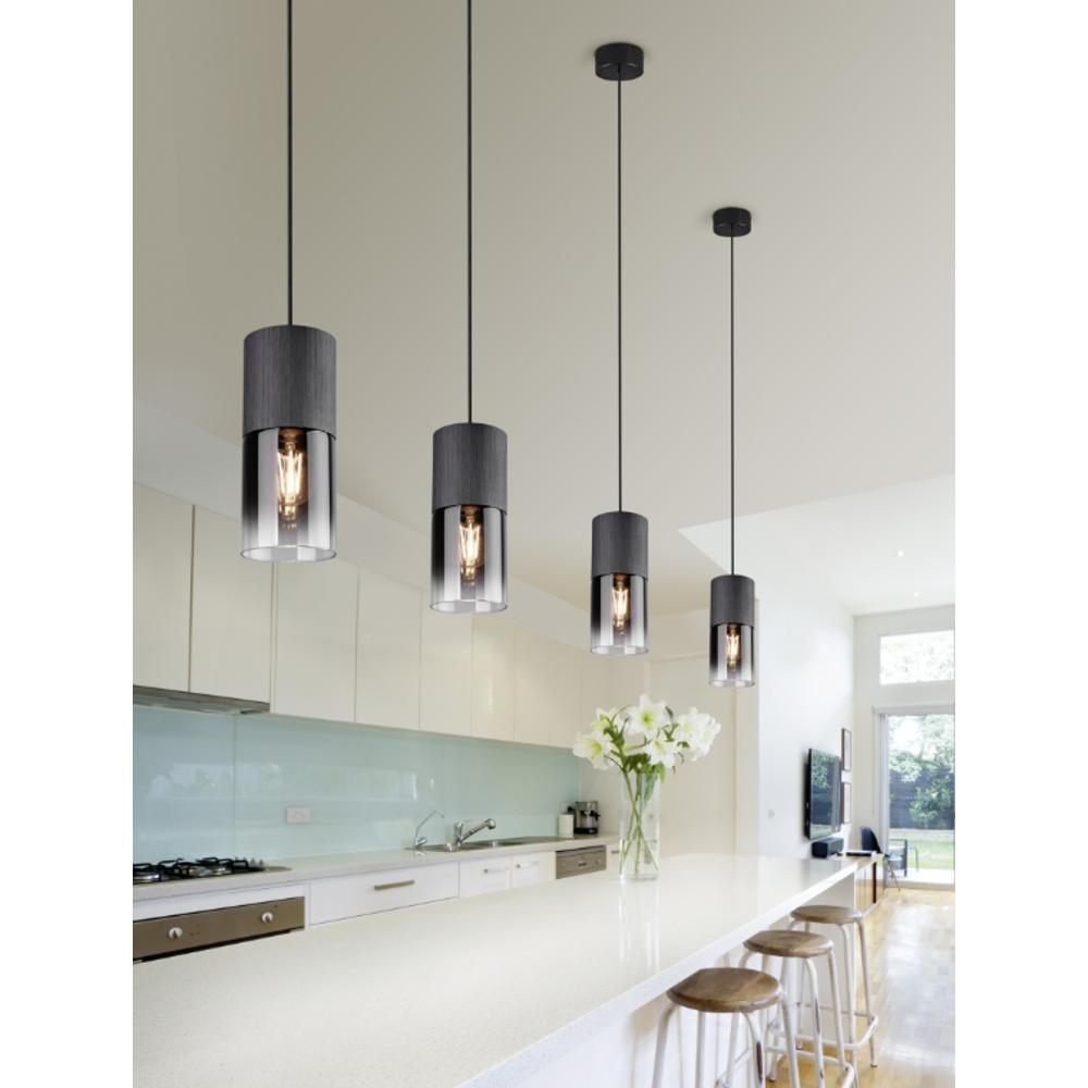Trio Lightning visilica ROBIN crno mat, 1 x E27 slika 4