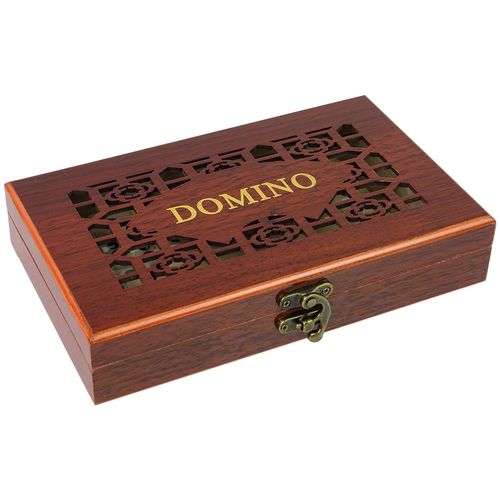 Društvena igra Domino u drvenoj kutiji 28 komada slika 3