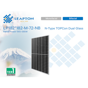 PV modul LEAPTON,580W,BF,N tip,300mm