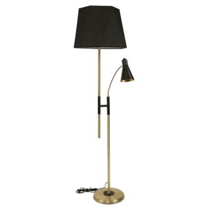 Forza Eskitme Lambader Altıgen Siyah Abajurlu Black Floor Lamp