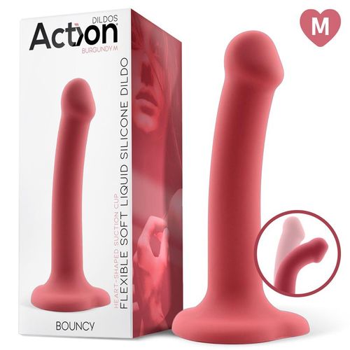 Action Bouncy Liquid Silicone Dildo 18cm slika 1