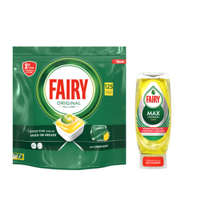 Promo Pack Fairy tablete za mašinsko pranje suđa All in One 125 kom + Fairy Mercury