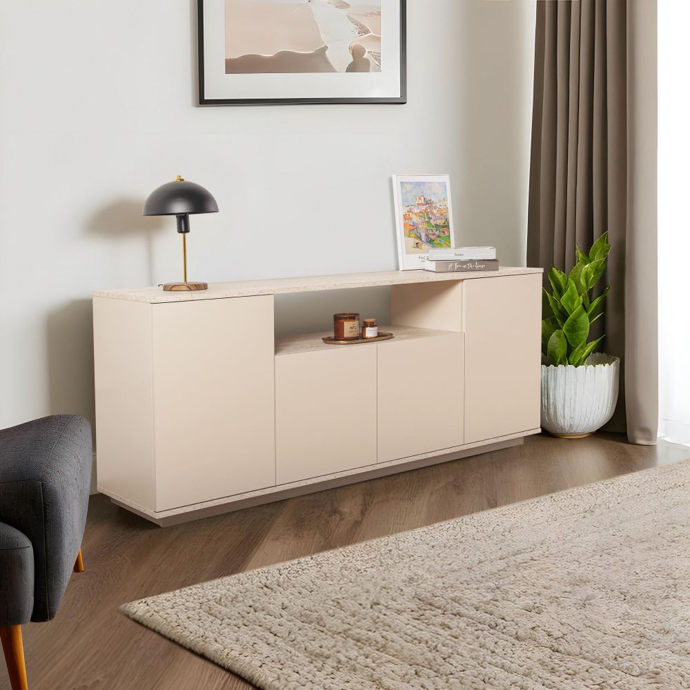 Konzola / komoda Arista u bojama/teksturi: Mink, Travertine slika 1