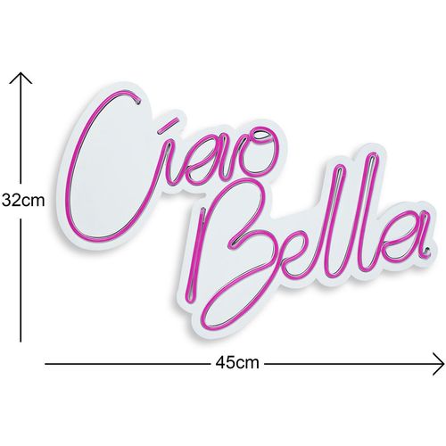 Wallity Ciao Bella - Pink Dekorativna Plastična LED Rasveta slika 5