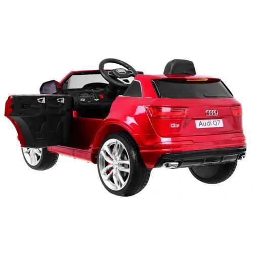 Licencirani auto na akumulator Audi Q7 - crveni/lakirani slika 3