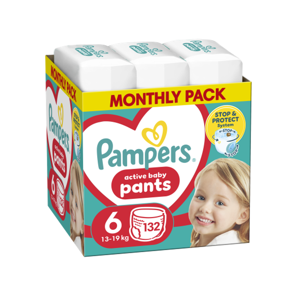 Pampers Active Baby Pants pelene gaćice mjesečno pakovanje slika 3