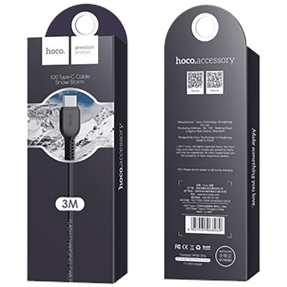 hoco. USB kabl za smartphone , USB type C, dužina 3 met. - X20 Flash type C 3m slika 2