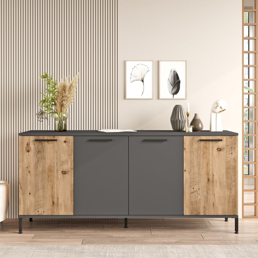 Rl4-Aa Atlantic Pine Anthracite Konsole slika 1