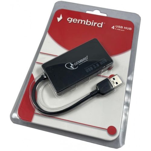 UHB-U3P4-03 ** Gembird HUB 4 USB3.0 4-port, storage speed 5Gbps, black (alt. UHB-U3P4-05 599) slika 2