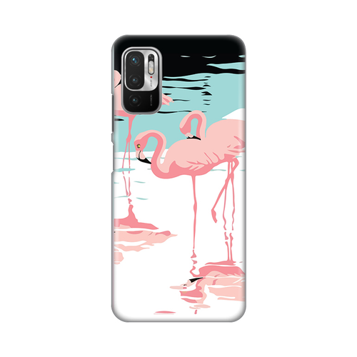 Torbica Silikonska Print za Xiaomi Redmi Note 10 5G Pink Flamingos slika 1