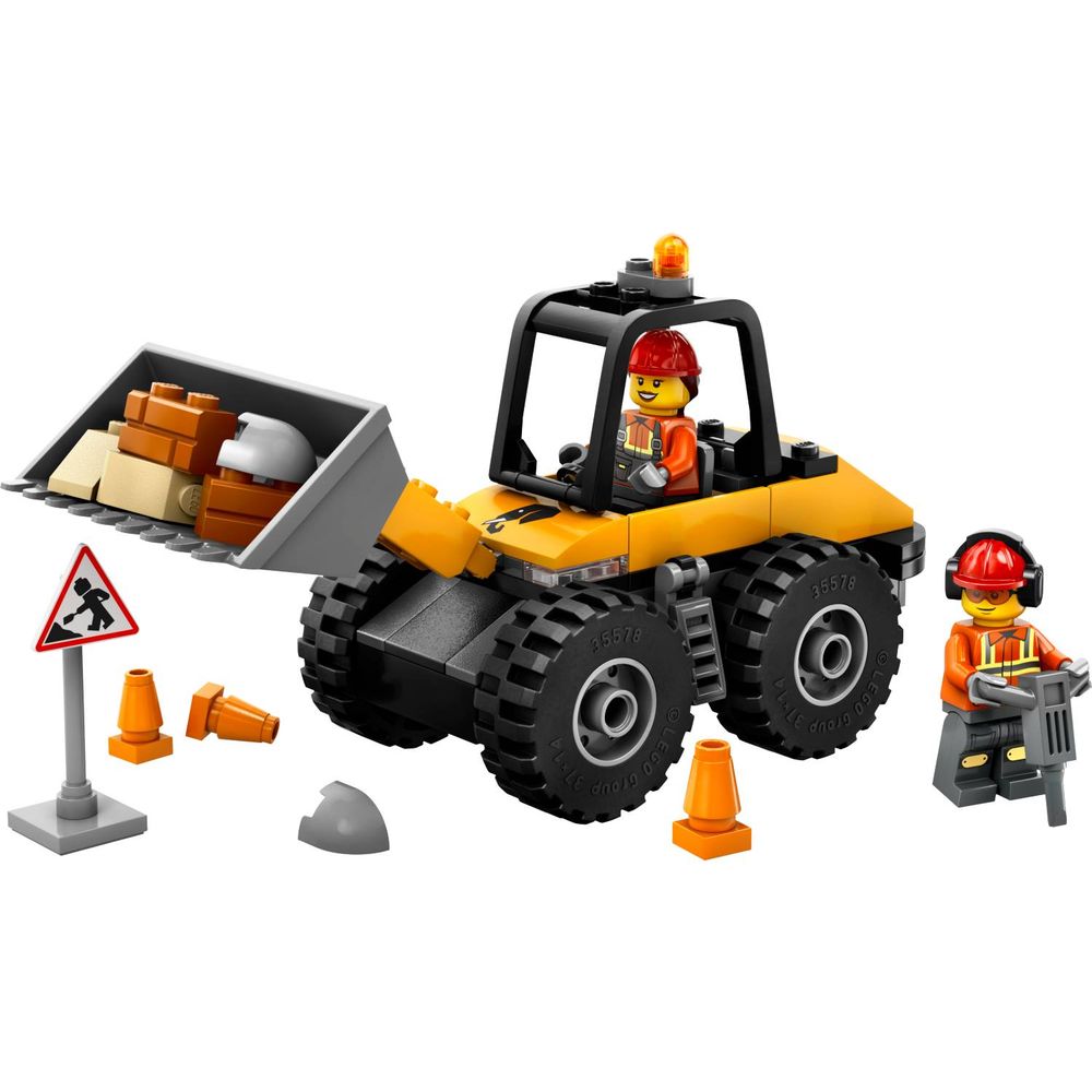 LEGO 60450 Žuti građevinski utovarivač sa točkovima slika 2