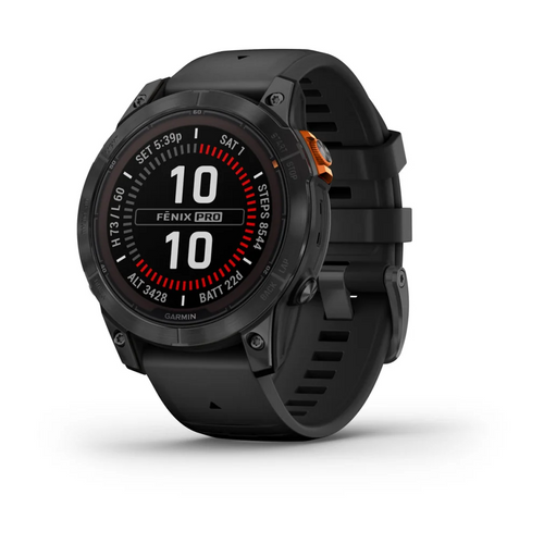 Garmin fenix 7 Pro, Solar izdanje, tamnosivi s crnim remenom slika 1