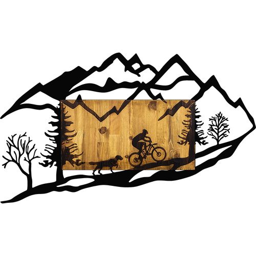 Bicycle Riding in Nature 1 Walnut
Black Decorative Wooden Wall Accessory slika 4