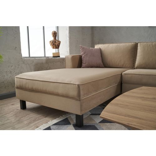 Atelier Del Sofa Kutna garnitura, Krem, Kale Velvet Left - Cream slika 5