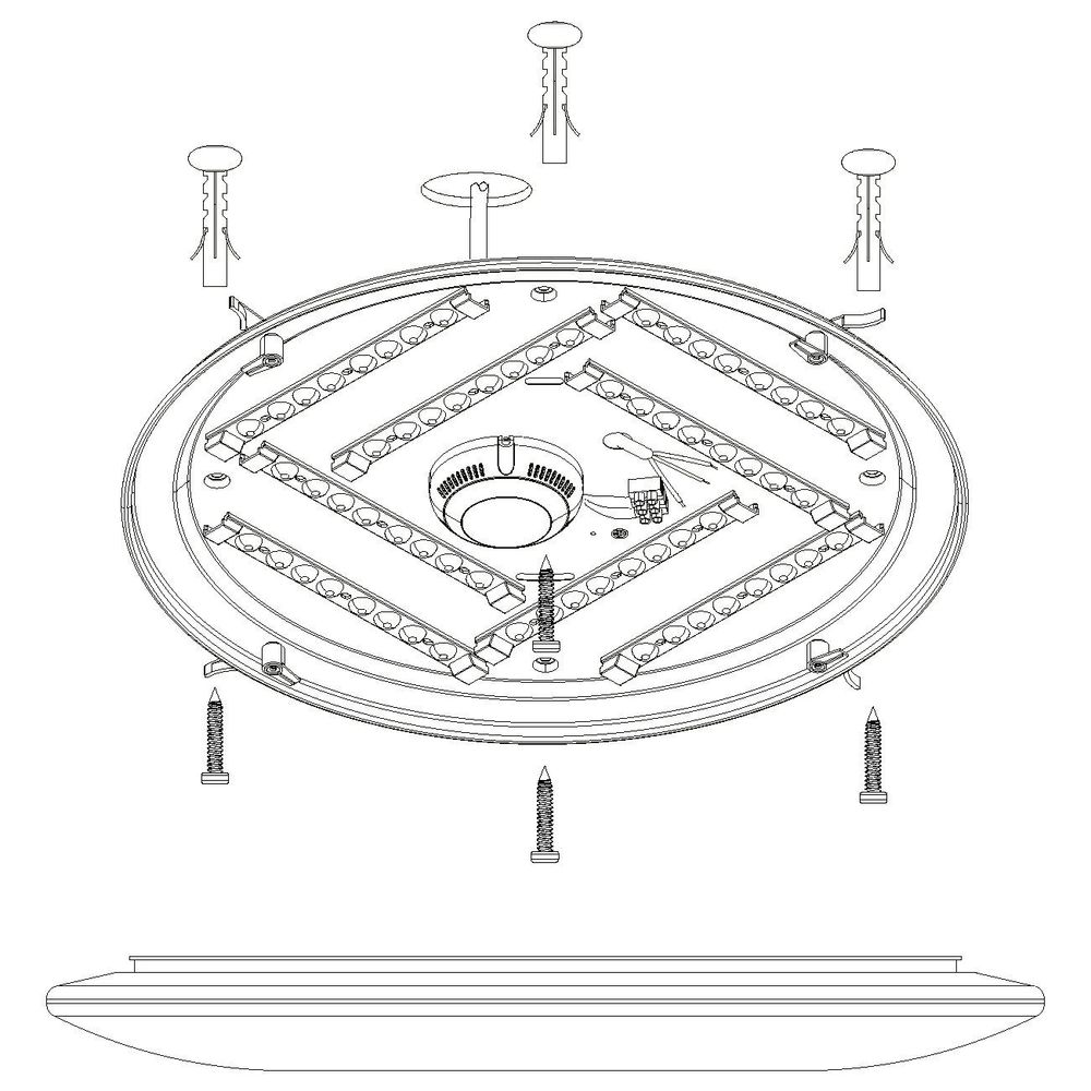 Eglo Nieves Plafonjera LED 33W, 3700lm, Promjer 510mm, Bijela/Srebrna slika 4