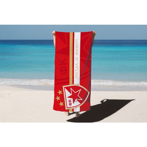 STEFAN peškir za plažu Crvena zvezda - Zvezda je život, crveni slika 1