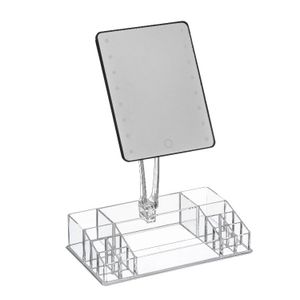 FIVE SELENA MAKE-UP ORGANIZaTOR SA LED OGLEDALOM 28.2x16.4x38cm TRANSPARENT