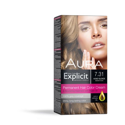 AURA Explicit farba za kosu 7.31 Medeno Plava slika 1