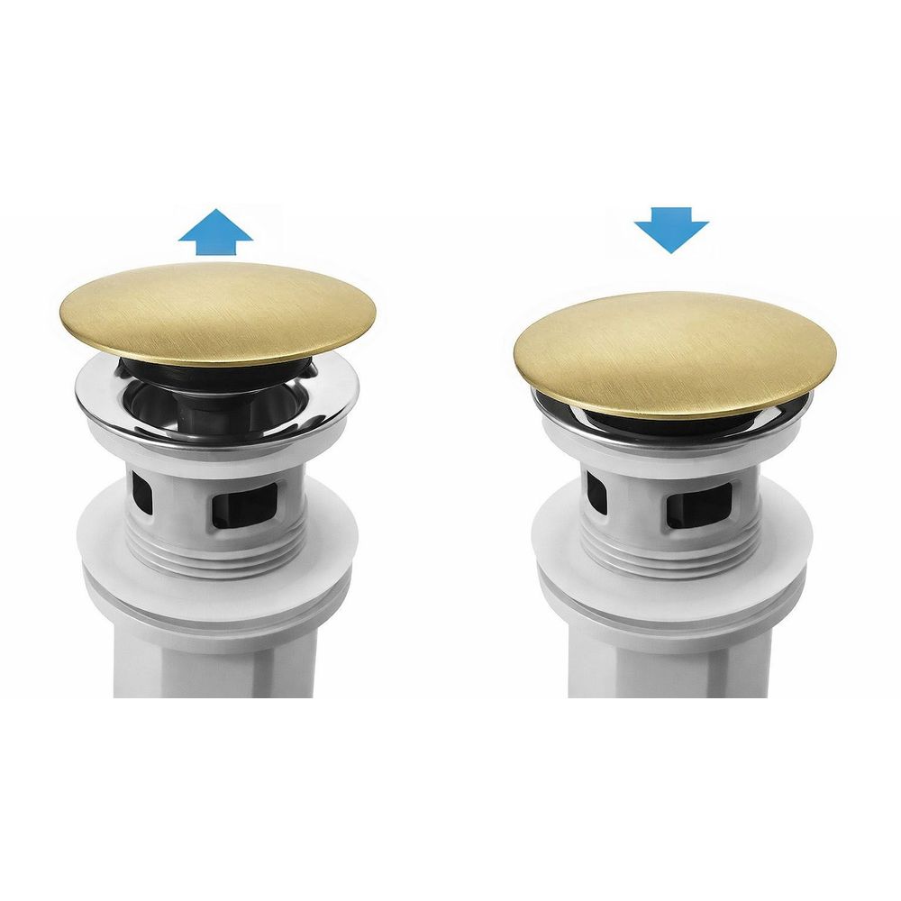 Sifon za umivaonik s click-clack ventilom REA Flow Brush Gold slika 6