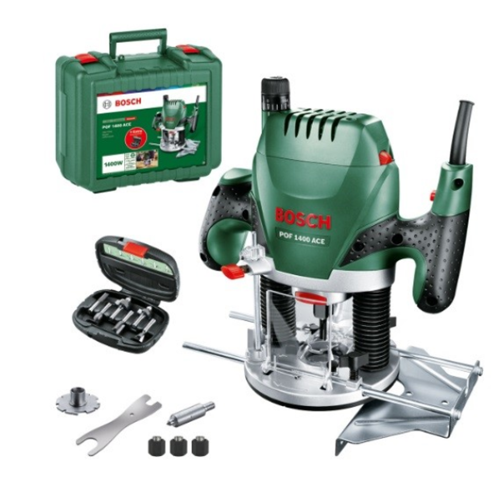 Bosch glodalica POF 1400 glodalica+6kom set bitova slika 2