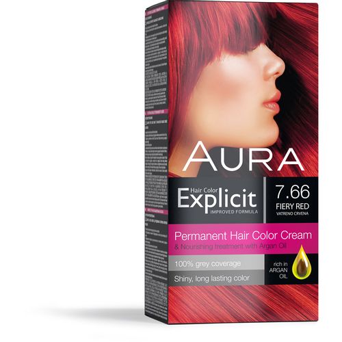 AURA Explicit farba za kosu 7.66 Vatreno Crvena slika 1