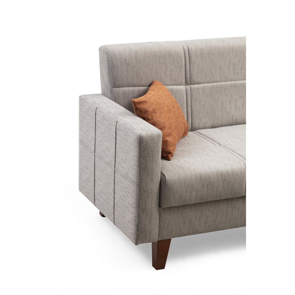Polya - Svijetlosiva Ugaona Sofa na Razvlačenje slika 4