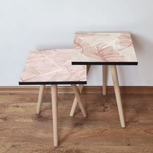 Nesting stolovi 2Shp445 - (2 komada) - boje: bež, krem