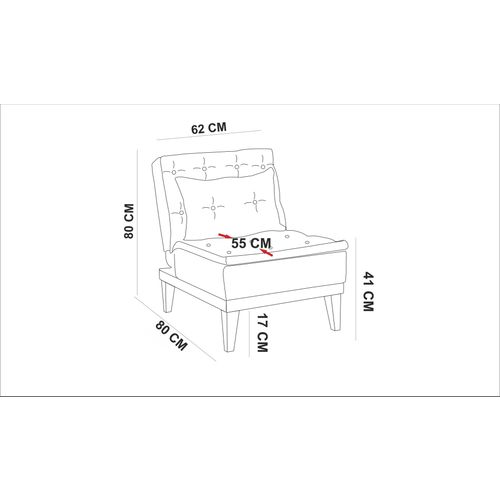 Fuoco Berjer - Dark Grey Dark Grey Wing Chair slika 5