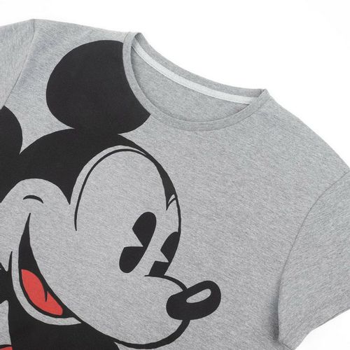 Ženska Majica Kratkih Rukava Mickey Mouse - Siva Tamno Siva slika 2