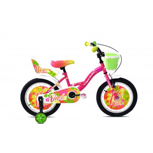 Capriolo BMX Bicikl VIOLA 16" - Pink i Zeleni slika 1