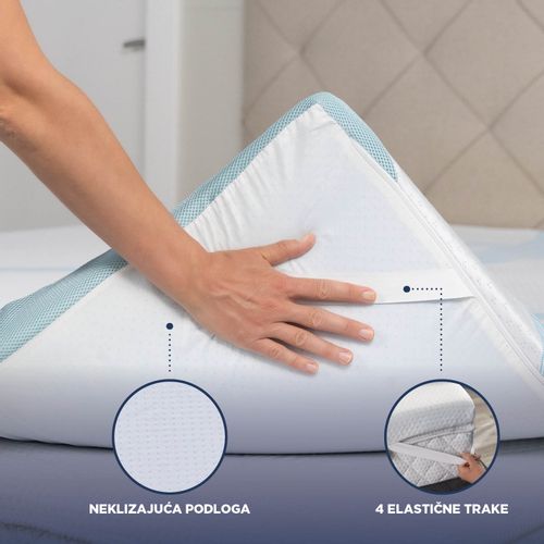 Naddušek sa efektom hlađenja Vitapur MemoSilver Premium Fresh 5+2 – 7 cm white 90x200 cm slika 10