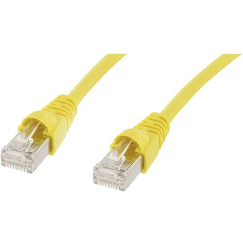 Telegärtner L00000A0076 RJ45 mrežni kabel, Patch kabel cat 6a S/FTP 0.50 m žuta vatrostalan, sa zaštitom za nosić, vatrostalan, bez halogena, UL certificiran 1 St. slika 1