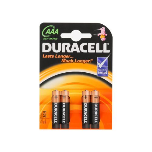 Baterija LR 3 alkalna Duracell AAA 1/4 blister slika 1