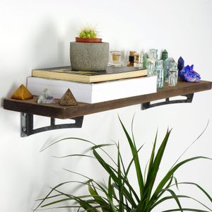 LAM019 Walnut Decorative Wooden Wall Shelf