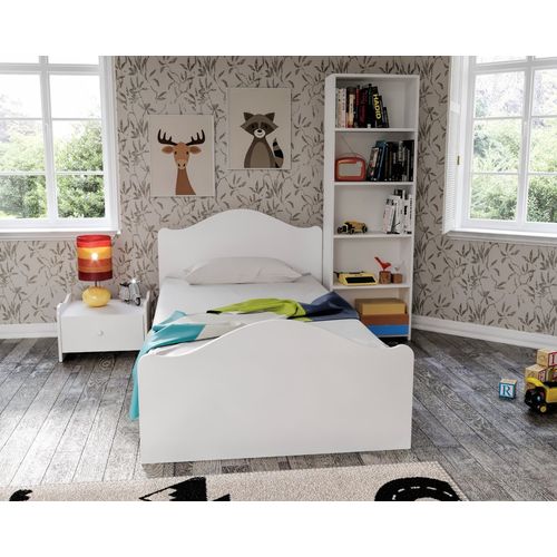 Woody Fashion Jednostruki krevet, Zebra - White slika 2